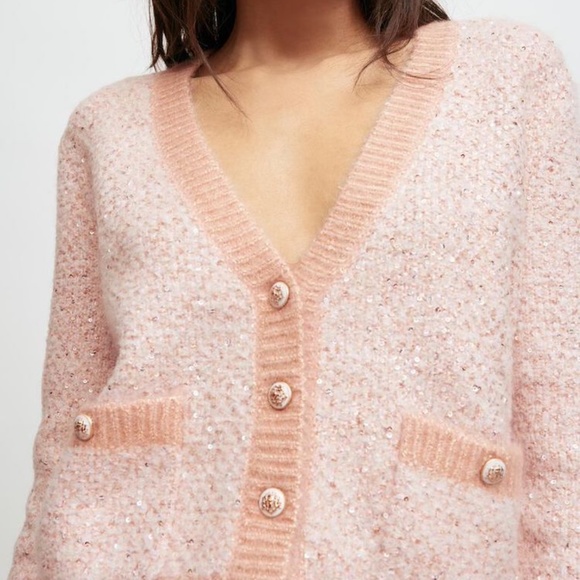 Maje DECORATIVE KNIT CARDIGAN Sz US8 - Picture 13 of 13